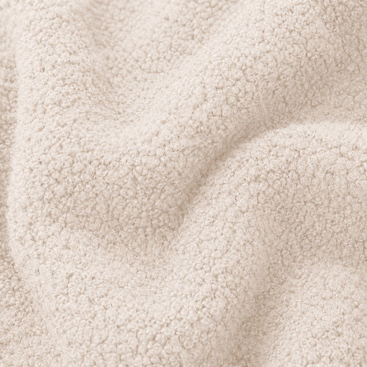 Montara Living 3-Seater Cream Contemporary Channel Boucle Sofa with Rounded Arms