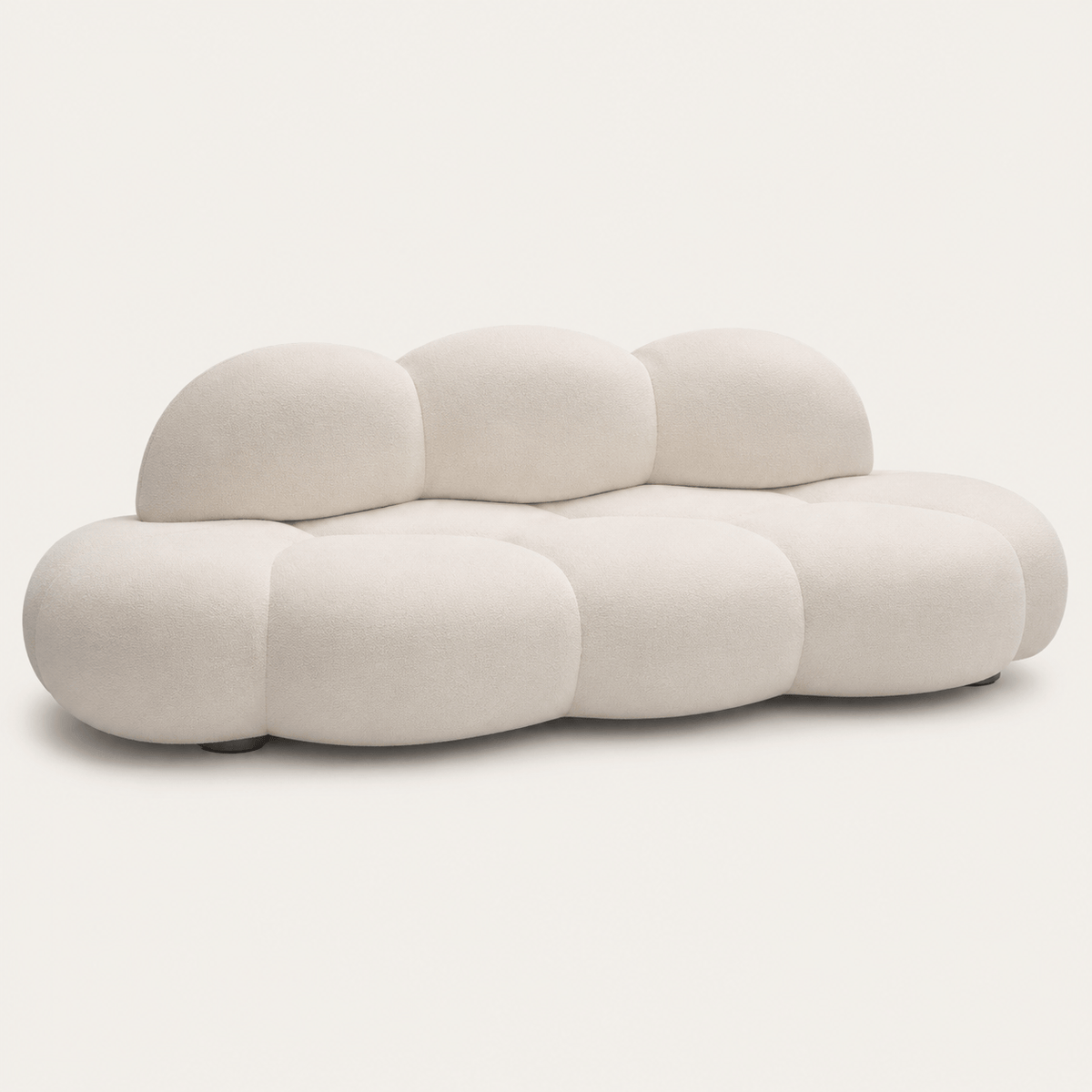 Montara Living 3-Seater Cream Contemporary Cloud Sofa with Rounded Silhouette