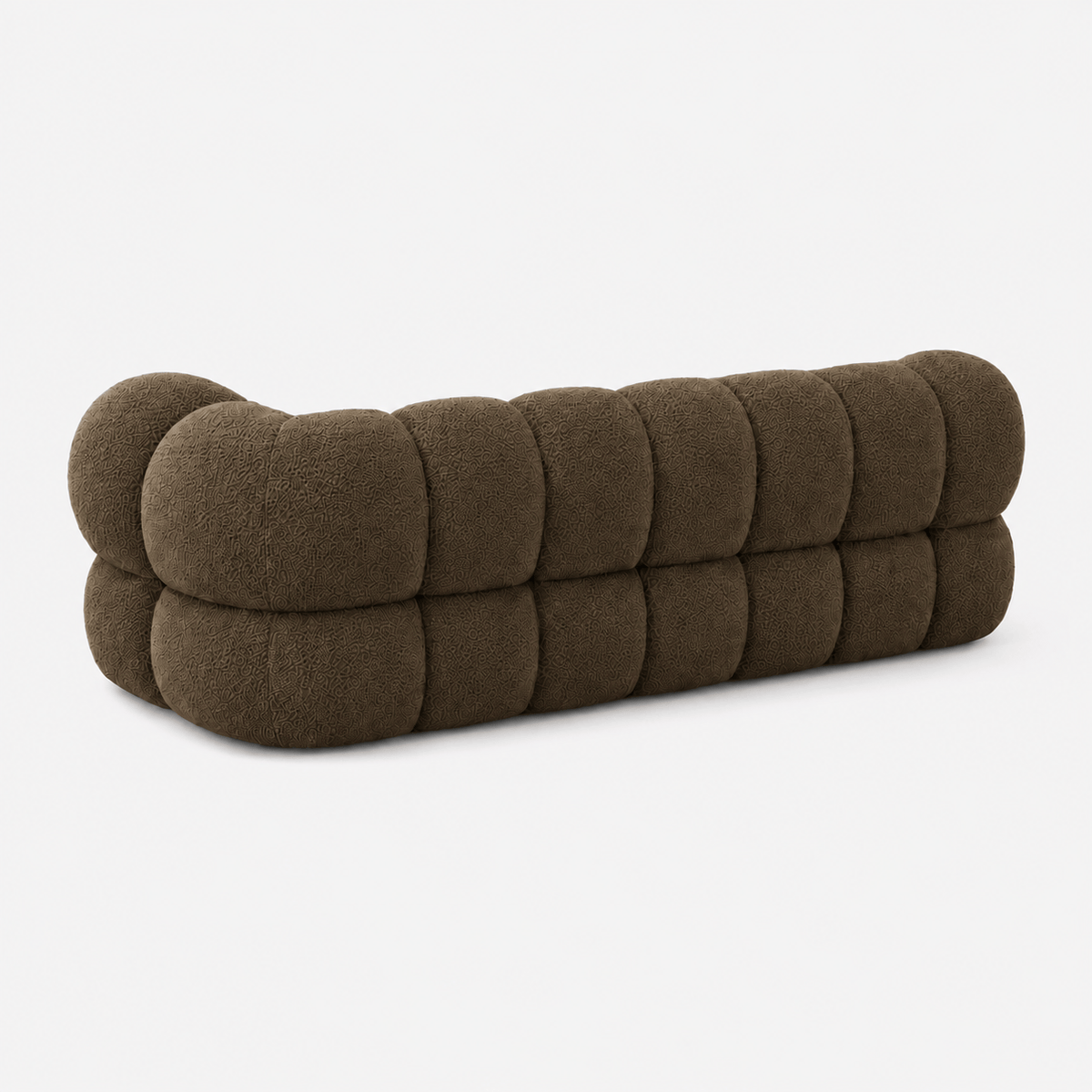 Montara Living 4-Seater Brown Contemporary Sofa with Rounded Segments