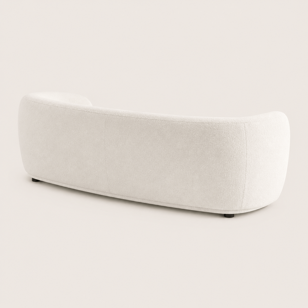 Montara Living 4-Seater Cream Contemporary Sofa with Curved Silhouette