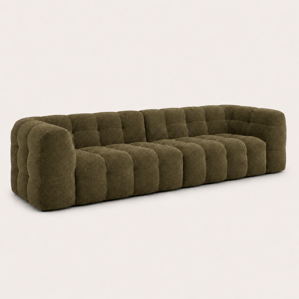Montara Living 4-Seater Green Upholstered Modern Luxury Living Room Sofa